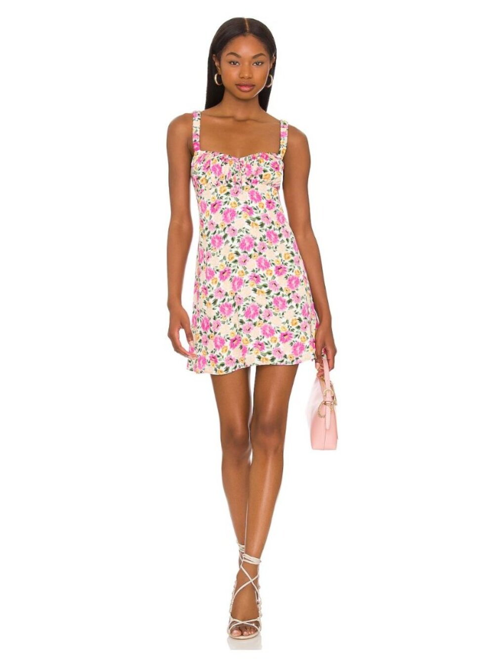 NWT Micas Floral Strappy Mini Dress sz M